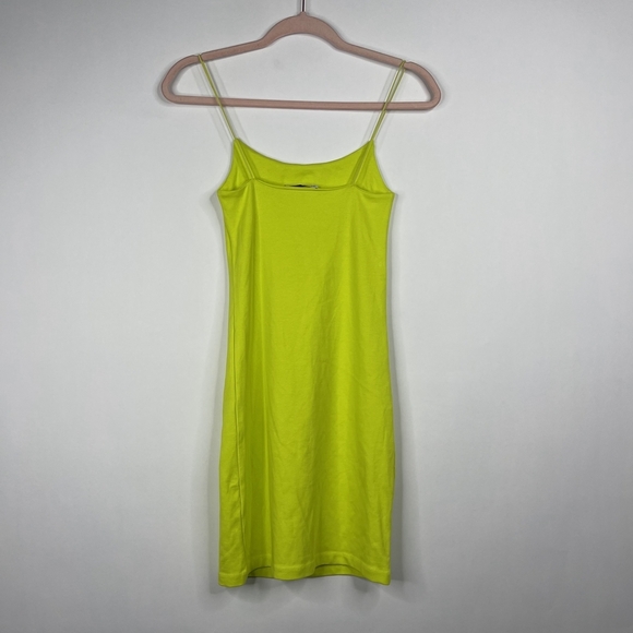 2/$30 ZARA Ribbed Slip Dress Apple Green Pullover Sphagetti Strap Mini #6968 - Picture 10 of 14